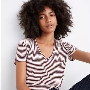 Madewell Whisper Cotton V-Neck Pocket Tee